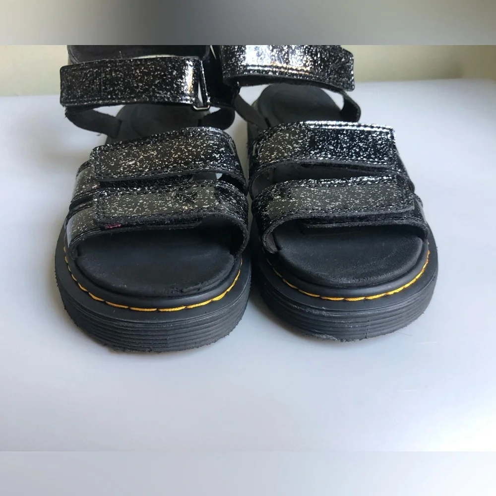 Dr. Martens JUNIOR KLAIRE GLITTER SANDALS Size: US 3 EUR 34